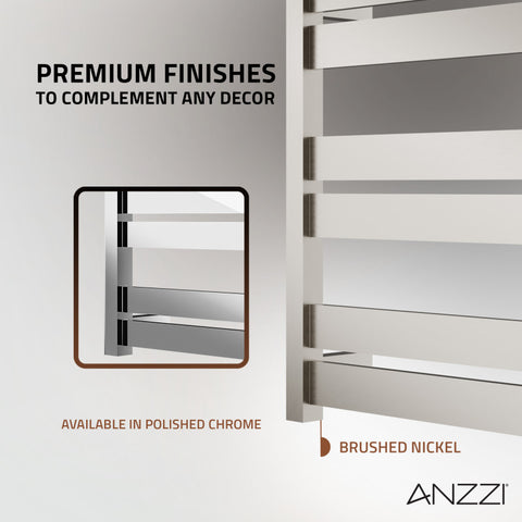 ANZZI Starling 6-Bar Stainless Steel Wall Mounted Electric Towel Warmer Rack