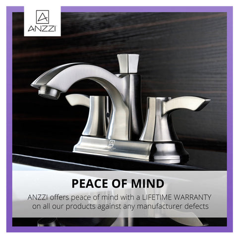 ANZZI Vista Series 4 in. Centerset 2-Handle Mid-Arc Bathroom Faucet