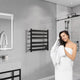 TW-AZ023MBK - ANZZI Note Series 6-Bar Stainless Steel Wall Mounted Towel Warmer in Matte Black