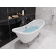 ANZZI Falco 5.8 ft. Claw Foot One Piece Acrylic Freestanding Soaking Bathtub in Glossy White with Polished Chrome Feet