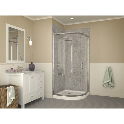 SB-AZ005WO - ANZZI Pillar Series 36 in. x 36 in. Single Threshold Shower Base in White