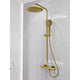 SH-AZ101BG - ANZZI Heavy Rainfall Stainless Steel Shower Bar with Hand Sprayer in Brushed Gold