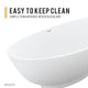 ANZZI Masoko 6.2 ft. Solid Surface Center Drain Freestanding Bathtub in Matte White