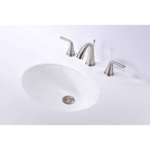 ANZZI Rhodes Series 21.5 in. Ceramic Undermount Sink Basin in White