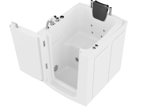 ANZZI Coupe Series 32 in. x 38 in. Left Swinging Door Walk-In Whirlpool Tub with Left Swinging Door in White