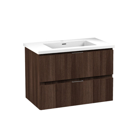 VT-CT30-DB - ANZZI ANZZI Conques 30 in W x 20 in H x 18 in D Bath Vanity in Dark Brown with Cultured Marble Vanity Top in White with White Basin