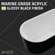 ANZZI Chand 67 in. Acrylic Flatbottom Freestanding Bathtub in Black