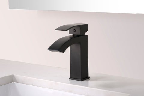 Revere Series Single Hole Single-Handle Low-Arc Bathroom Faucet in Matte Black