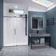 ANZZI Madam Series 60 in. by 76 in. Frameless Sliding Shower Door with Handle