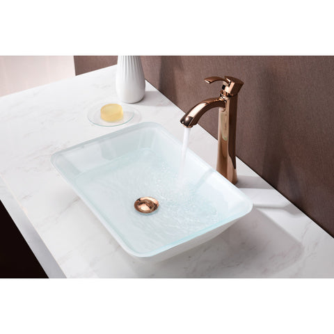 LS-AZ194 - ANZZI Broad Series 18 in. Rectangular Bathroom Vessel Sink with Stain-Resistant Surface in Glossy White Finish Glass