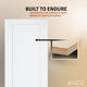 Cenote Series 36 in. x 84 in. Unfinished Ready-to-Stain MDF Interior Sliding Barn Door with Hardware Kit in Matte Black