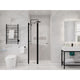 SD-AZ14-01MB - ANZZI Romance 72-in. x 33.5-in. Frameless Swinging Shower Door in Matte Black