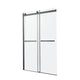 SD-FRLS05801MBR - ANZZI 48 in. x 76 in. Frameless Sliding Shower Door with Horizontal Handle in Matte Black