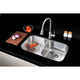 ANZZI Moore Undermount Stainless Steel 32 in. 0-Hole 50/50 Double Bowl Kitchen Sink in Brushed Satin