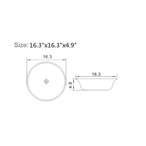 ANZZI Diamond Back Crown Series Ceramic Vessel Sink in Diamond Back Finish