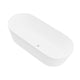 ANZZI Sabbia 5.9 ft. Solid Surface Center Drain Freestanding Bathtub in Matte White