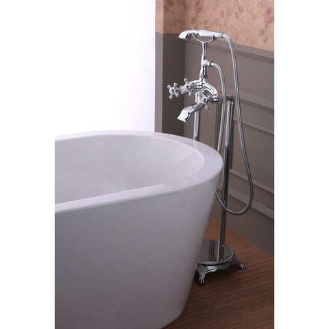 FS-AZ0052CH - ANZZI Tugela 3-Handle Claw Foot Tub Faucet with Hand Shower in Polished Chrome