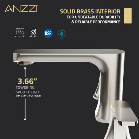 ANZZI 2-Handle 3-Hole 8 in. Widespread Bathroom Faucet With Pop-up Drain