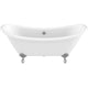 ANZZI 69.29” Belissima Double Slipper Acrylic Claw Foot Tub in White