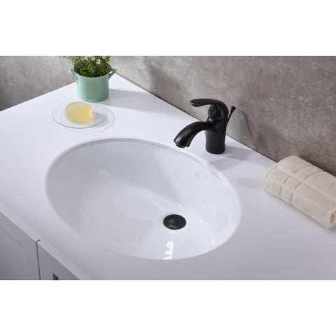 LS-AZ102 - ANZZI Lanmia Series 19.5 in. Ceramic Undermount Sink Basin in White