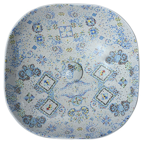 ANZZI Byzantian Series Ceramic Vessel Sink in Byzantine Mosaic Finish