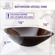 ANZZI Vonu Series Deco-Glass Vessel Sink in Rich Timber