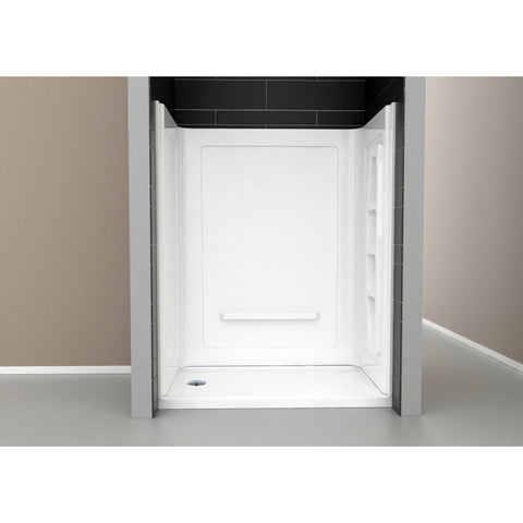 SW-AZ8078-R - ANZZI 48 in. x 36 in. x 74 in. 3-piece DIY Friendly Alcove Shower Surround in White