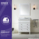 Wineck 36 in. W x 35 in. H Bathroom Bath Vanity Set in Rich White