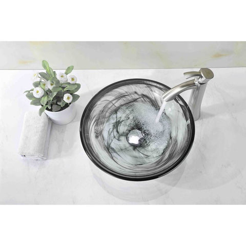 ANZZI Mezzo Series Vessel Sink with Pop-Up Drain in Slumber Wisp