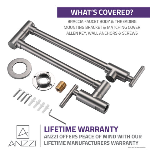 ANZZI Braccia Series 24" Wall Mounted Pot Filler