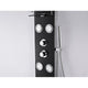 ANZZI Llano Series 56 in. Full Body Shower Panel System with Heavy Rain Shower and Spray Wand in Black