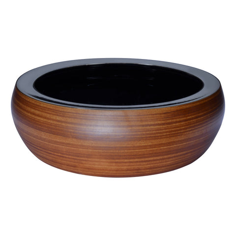 ANZZI Levi Series Vessel Sink in Black/Swirled Fusion