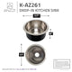 ANZZI Compass Drop-in Handmade Copper 17 in. 0-Hole Single Bowl Kitchen Sink in Hammered Nickel