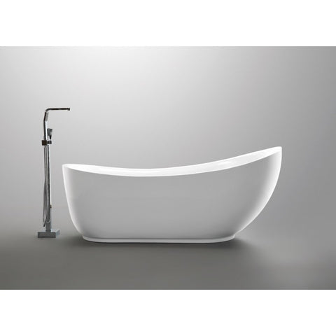 ANZZI 5.92 ft. Freestanding Bathtub in White