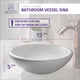 ANZZI Warika Series Vessel Sink in White