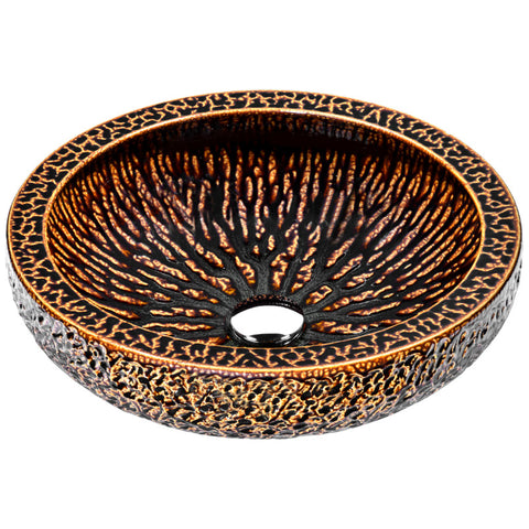 LS-AZ188 - ANZZI Regalia Series Vessel Sink in Speckled Umber