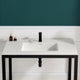 Conques 48 in W x 20 in H x 18 in D Cultured Marble Vanity Top in White with White Basin