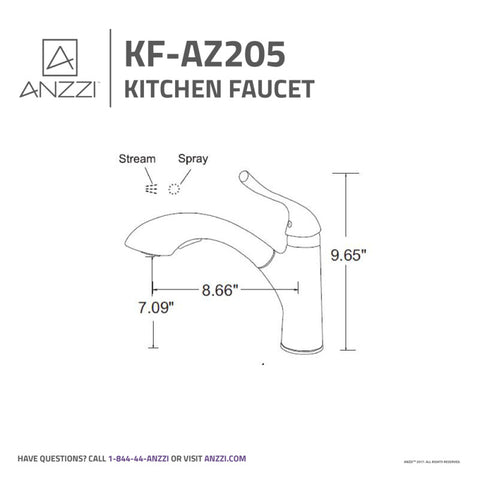 ANZZI Di Piazza Single-Handle Pull-Out Sprayer Kitchen Faucet