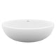 ANZZI Lusso 6.3 ft. Solid Surface Center Drain Freestanding Bathtub in Matte White