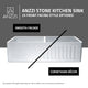 ANZZI Roine Farmhouse Reversible Glossy Solid Surface 35 in. Double Basin Kitchen Sink