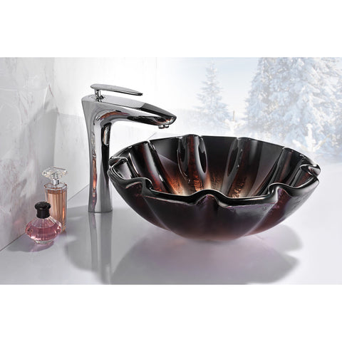 ANZZI Stellar Series Deco-Glass Vessel Sink