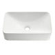 Aria Series 22 in. Ceramic Rectangular Vessel Bathroom Sink Basin in White