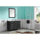 VT-MRCT0048-BK - ANZZI Chateau 48 in. W x 22 in. D Bathroom Bath Vanity Set in Black with Carrara Marble Top with White Sink