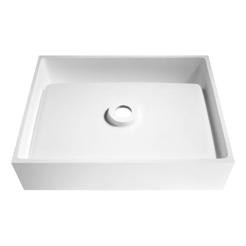 ANZZI Alcea Vessel Sink in Matte White