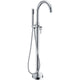 FTAZ095-0025C - ANZZI Prima 67 in. Acrylic Flatbottom Non-Whirlpool Bathtub in White with Kros Faucet in Polished Chrome