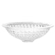 ANZZI Diamante Round Clear Glass Vessel Bathroom Sink with Faceted Pattern