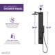 SP-AZ080MB - ANZZI Beverly 3-Jetted Shower Panel with Heavy Rain Shower and Body Jets and Body Jets and Spray Wand in Matte Black