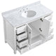 ANZZI Chateau 48 in. W x 22 in. D Bathroom Bath Vanity Set with Carrara Marble Top with White Sink