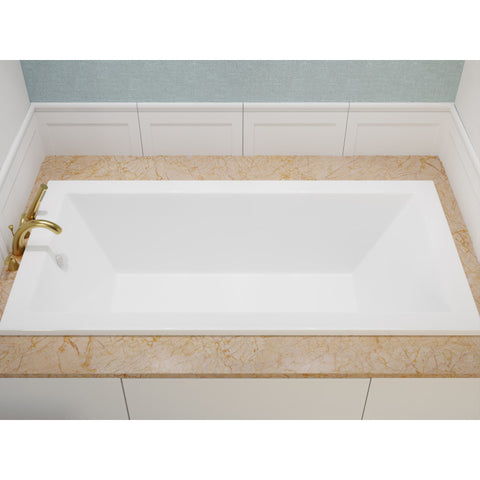 AZ3672VNS - ANZZI Illyrian 6 ft. Acrylic Reversible Drain Rectangular Bathtub in White