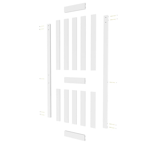 ANZZI ANZZI Heavy Duty Sturdy Sliding Barn Door - 36x84'' White Sliding Wood Single Sliding Barn Door - Solid Core MDF + PVC - Knockdown Design - Sliding Door Hardware Kit Included - Space-Saving Solution